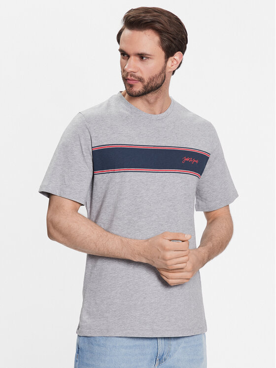 Jack&Jones Tricou 12232659 Gri Standard Fit