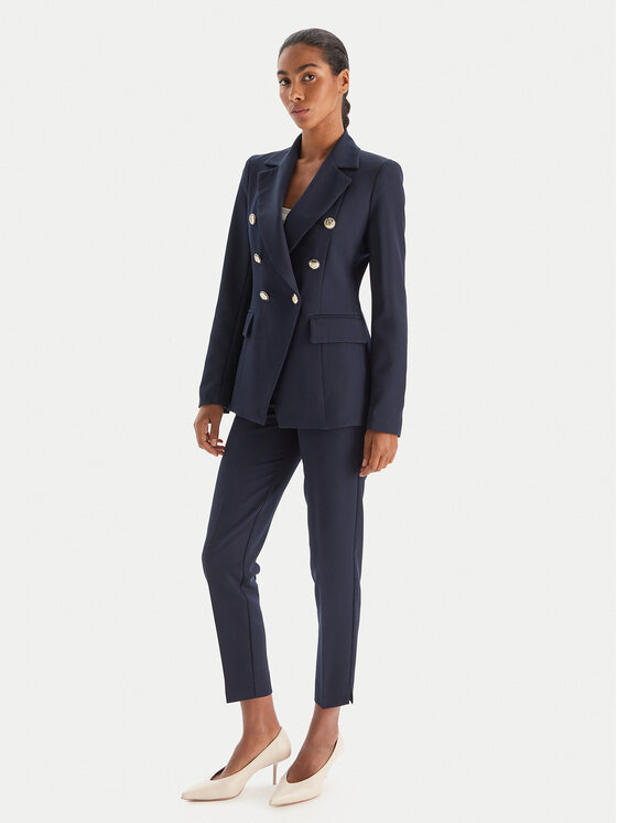 Maryley Maryley Pantaloni din material MARYLEY-25IB52Z/M17/43BL Bleumarin Regular Fit