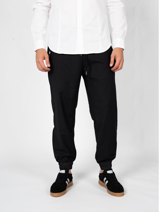 Les Hommes Les Hommes Παντελόνι υφασμάτινο LBP1008305U Μαύρο Slim Fit
