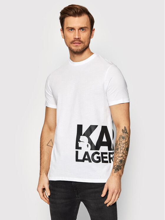 KARL LAGERFELD KARL LAGERFELD T-krekls 755085 521224 Balts Regular Fit
