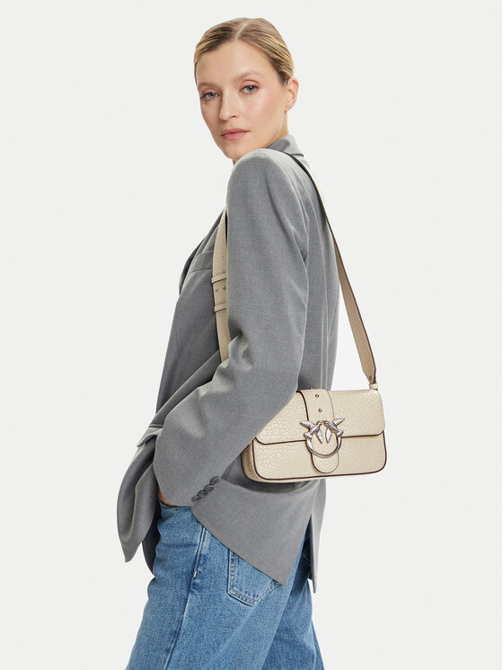 PINKO PINKO Τσάντα Love One Mini Slouchy Fl Al 25-26 PLTT 104340 A2JU Εκρού