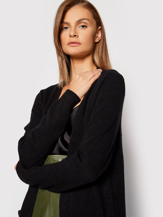 Vila Vila Cardigan Ril 14042770 Negru Regular Fit
