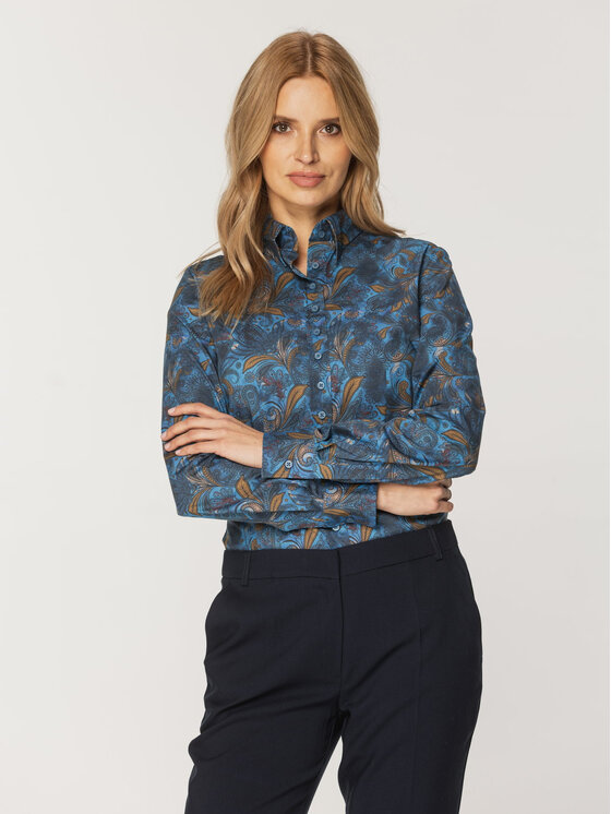 Willsoor Willsoor Koszula 61366 Granatowy Regular Fit