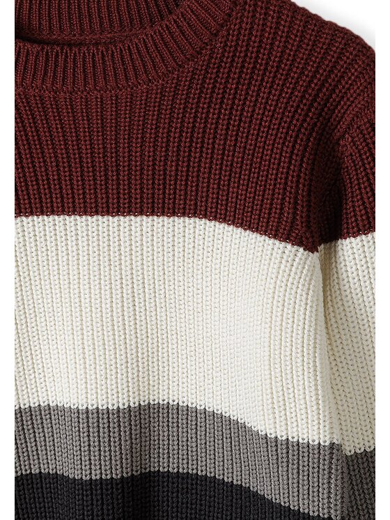 minoti minoti Sweter 33KNIT265 Bordowy Regular Fit