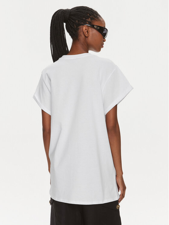 PINKO Pinko T-Shirt 103138 A1P7 Biały Relaxed Fit
