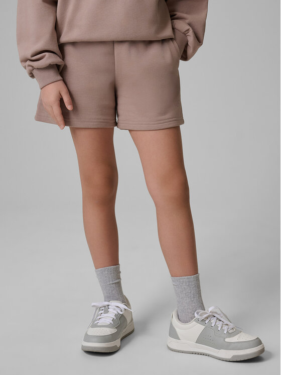 4F 4F Szorty sportowe BASIC+ Beżowy Regular Fit
