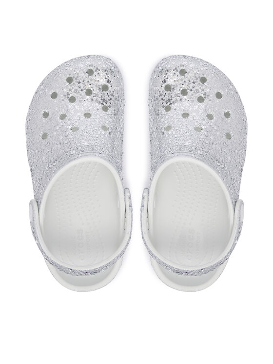 Crocs Crocs Шльопанці Classic Dazzle Glitter Clog K 213915 Срібний