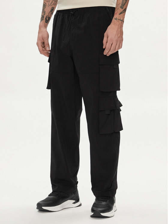 Jack&Jones Bavlnené nohavice Karl 12253626 Čierna Loose Fit
