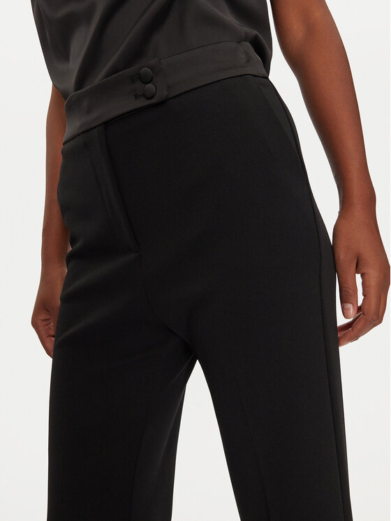 Imperial Imperial Medžiaginės kelnės P5E7IAW Juoda Flare Fit