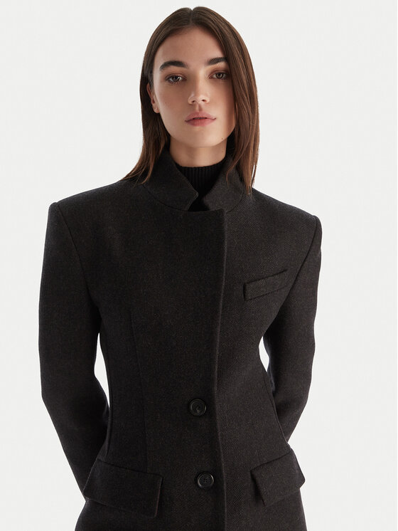 PINKO PINKO Vlněný kabát Jacinta Capotto 106123 A30G Šedá Regular Fit