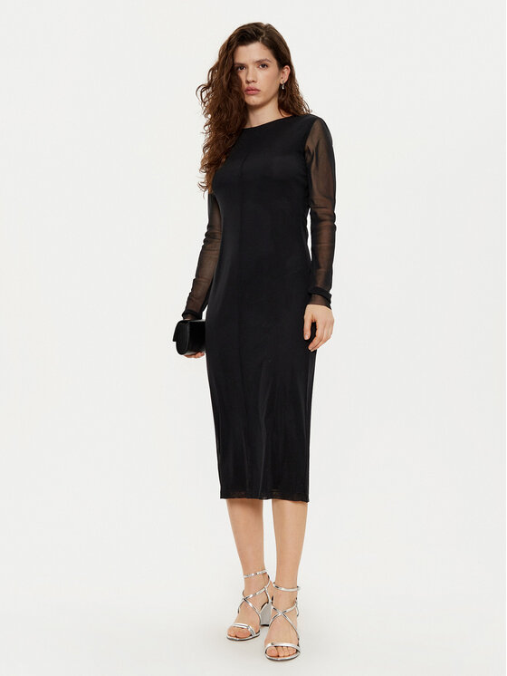 JOOP! JOOP! Kokteilinė suknelė 10018885 30044844 Juoda Slim Fit