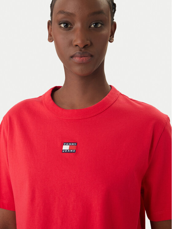Tommy Jeans Tommy Jeans T-krekls DW0DW22202 Sarkans Boxy Fit