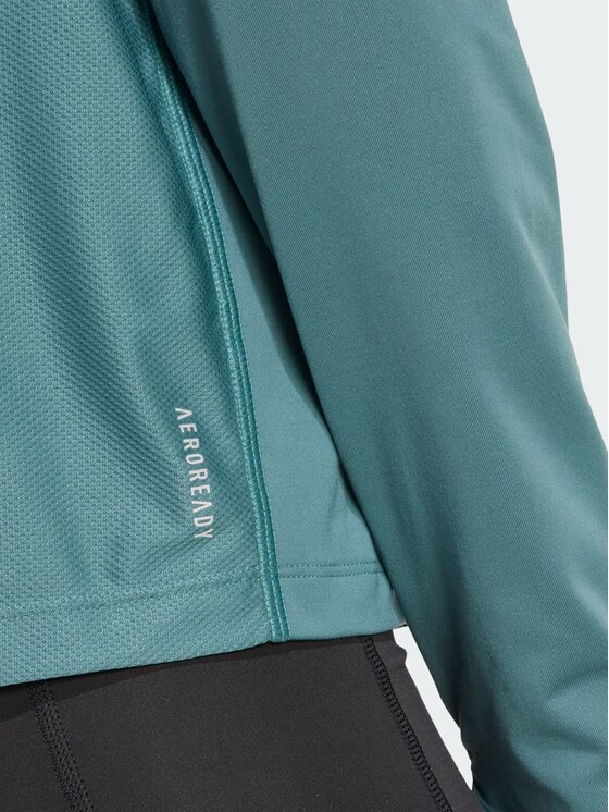 adidas adidas Bluza Own the Run Half-Zip Zielony Regular Fit