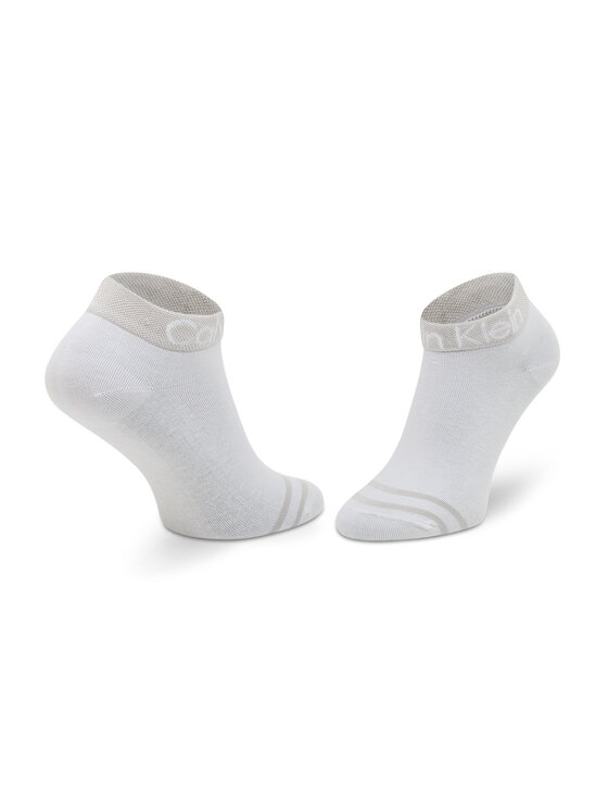 Calvin Klein Calvin Klein Moteriškų trumpų kojinių komplektas (2 poros) 701218775 Balta