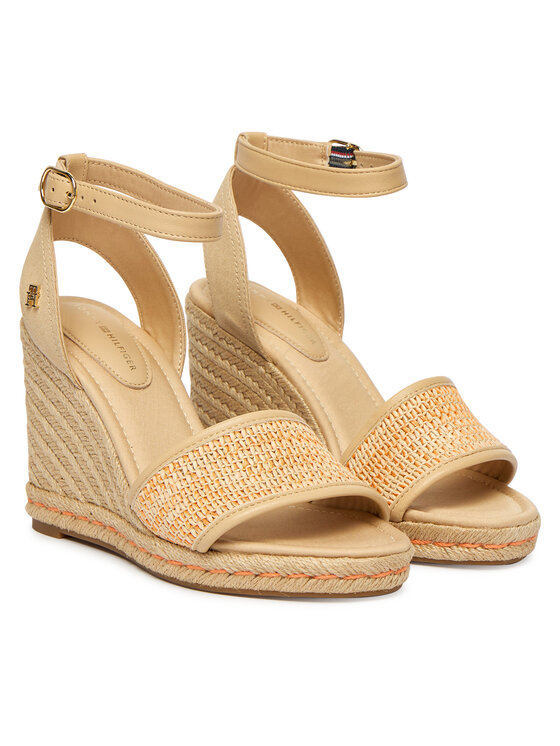 Tommy Hilfiger Tommy Hilfiger Espadrilles High Wedge Espad FW0FW09471 Hellbeige