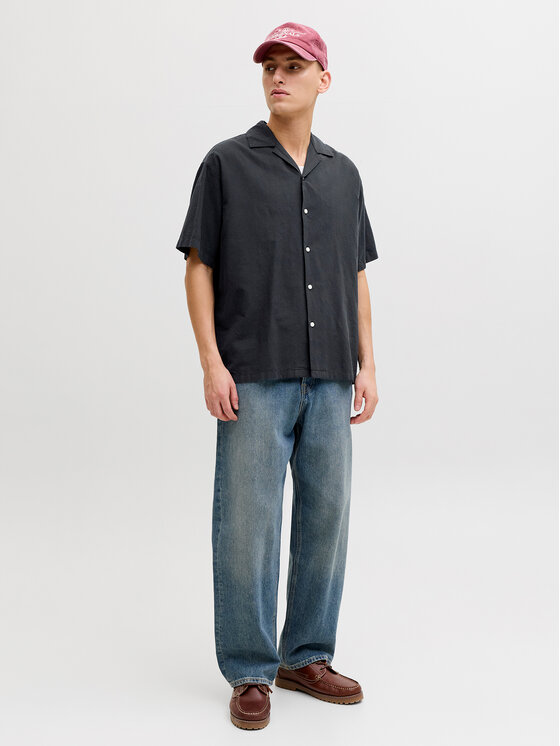 Jack & Jones Jack & Jones Πουκάμισο Breeze 12288594 Μαύρο Relaxed Fit