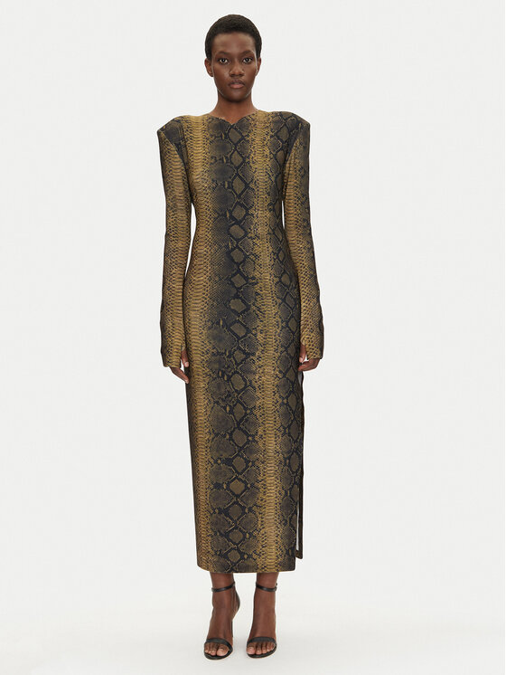 NORMA KAMALI NORMA KAMALI Kleid für den Alltag KK4243PLC27302 Braun Slim Fit