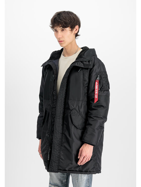 Alpha Industries Alpha Industries Kurtka zimowa Studio Field Parka Winter Jacket Czarny Relaxed Fit