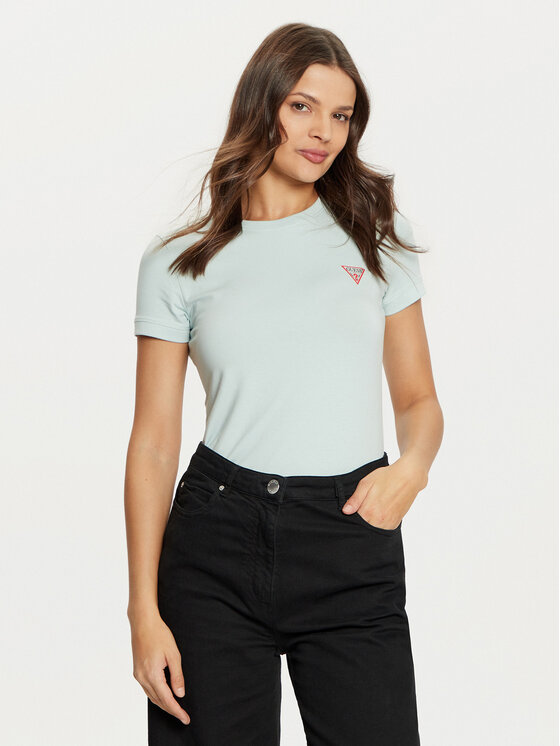 Guess Damski T-Shirt, rozmiar XXL, Zielony, W2YI44 J1314