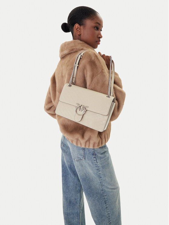 PINKO PINKO Дамска чанта Love One Light Classic AI 25-26 PLTT 106174 A2JC Бежов