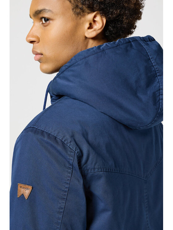 Wrangler Wrangler Kurtka zimowa HEAVY PUFFER Niebieski Regular Fit