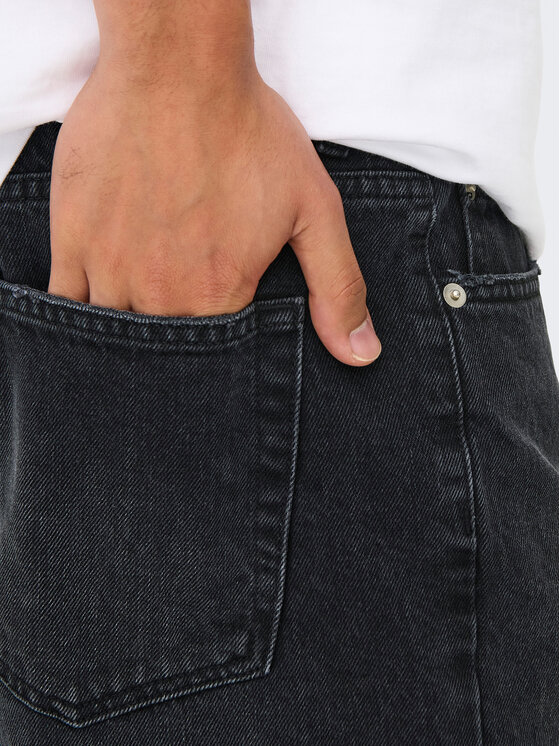 Only & Sons Only & Sons Jeans kratke hlače Edge 22032047 Črna Straight Fit