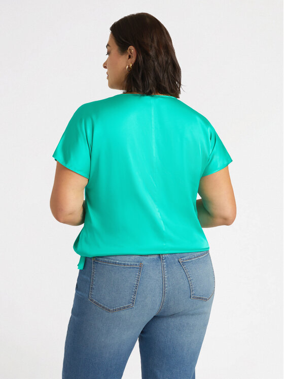 Fiorella Rubino Fiorella Rubino Bluzka 2739T002226N015 Turkusowy Regular Fit