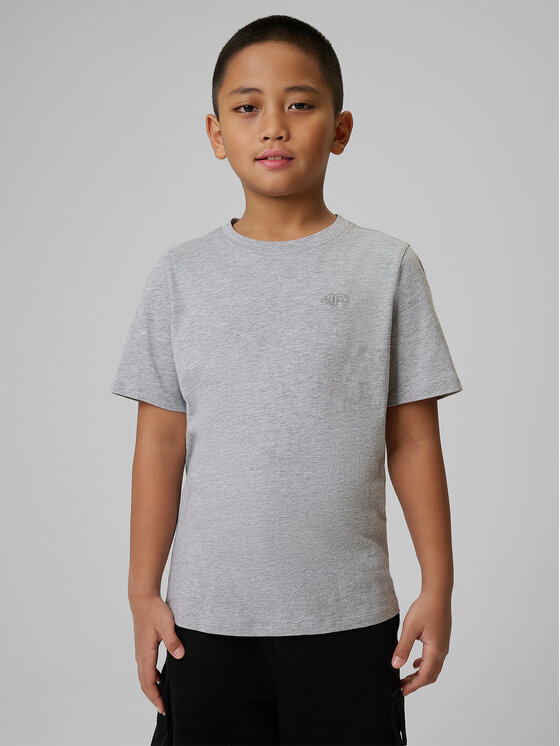 4F 4F T-Shirt BASIC+ Szary Oversize