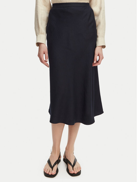 Gant Fustă midi 4400231 Bleumarin Regular Fit