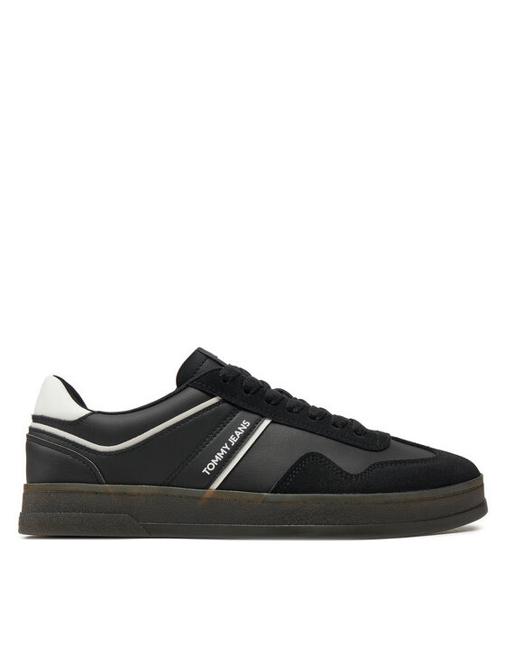 Tommy Jeans Sneakersy Leather Retro Cupsole EM0EM01414 Čierna