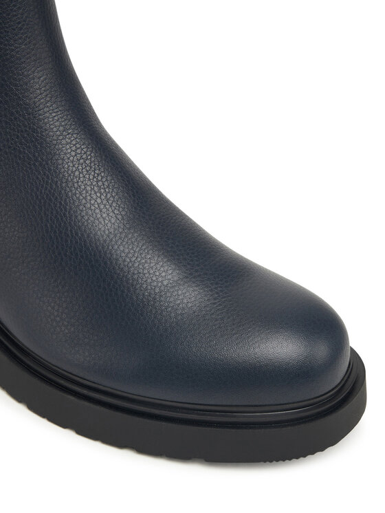 Calvin Klein Calvin Klein Sztyblety Combat Ess Chelsea Boot Lth YM0YM01374 Granatowy