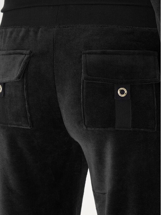 Juicy Couture Juicy Couture Pantaloni trening Caisa JCSEBJ008G Negru Slim Fit