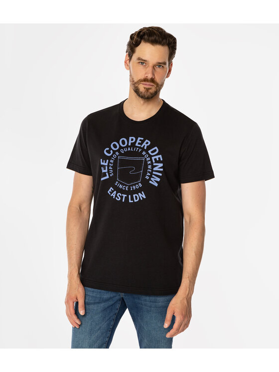 Lee Cooper Lee Cooper T-Shirt SUPERIOR Czarny Regular Fit