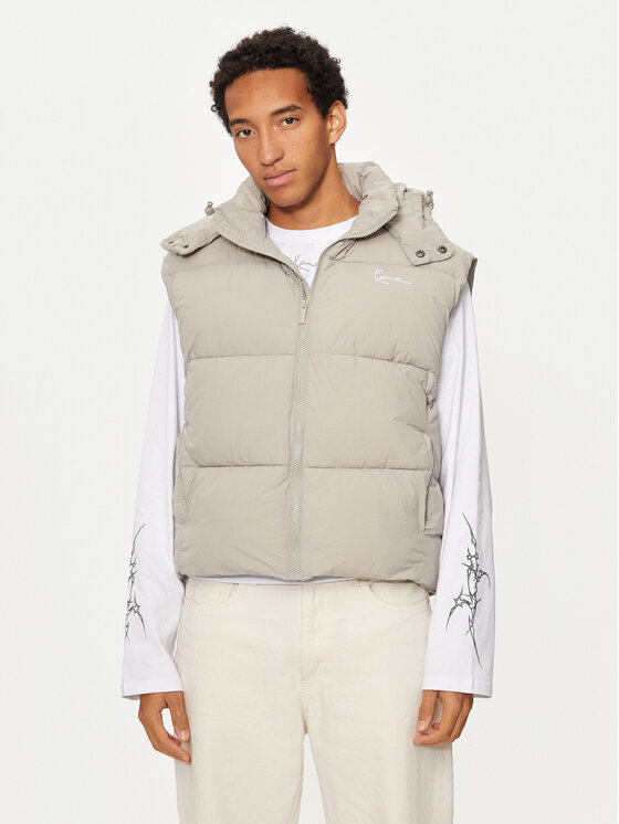 Karl Kani Vestă elegantă Small Signature 60720003 Gri Regular Fit