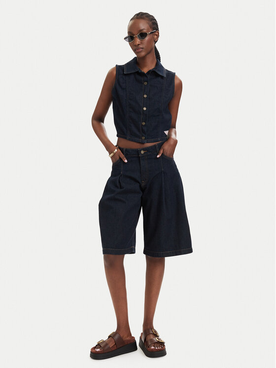Guess Jeans Guess Jeans Γιλέκο W6GHZ9 D7971 Σκούρο μπλε Regular Fit