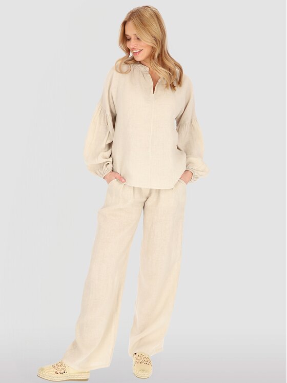 Perso Perso Blúzka CHLE256557F Béžová Regular Fit