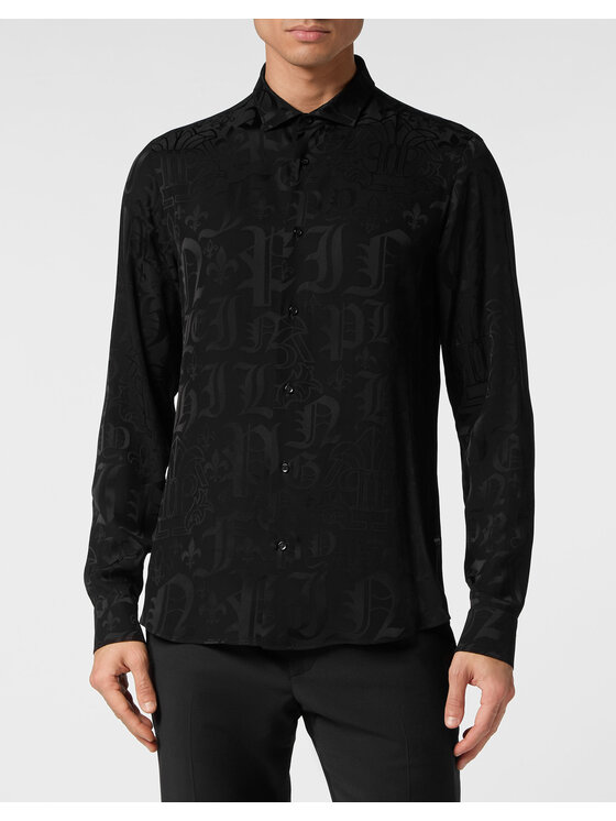 PHILIPP PLEIN PHILIPP PLEIN Košeľa 14867 Čierna Fitted Fit