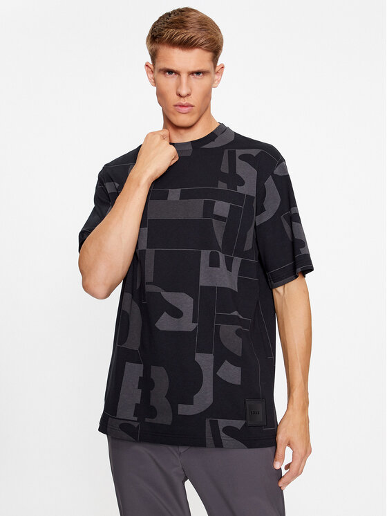 T-Shirt BOSS, Größe M Schwarz Timono Lotus 50501200