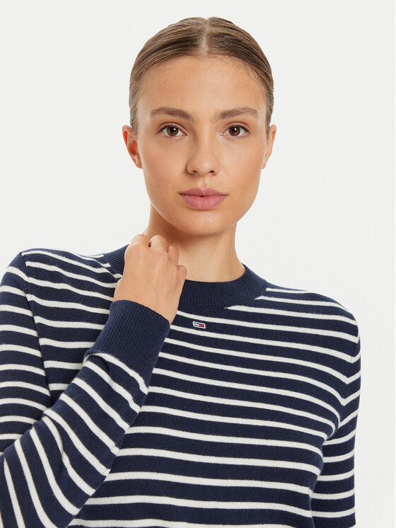 Tommy Jeans Tommy Jeans Sweter Essential DW0DW17254 Granatowy Regular Fit