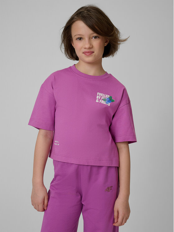 4F 4F T-Shirt JELLIFICATION Fioletowy Loose Fit