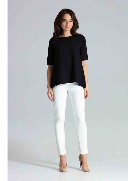Lenitif Lenitif Blusa L002 Nero Regular Fit