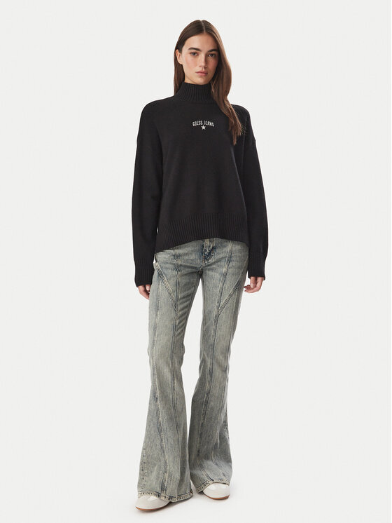 Guess Jeans Guess Jeans Sweter W6BR09 Z1252 Czarny Relaxed Fit