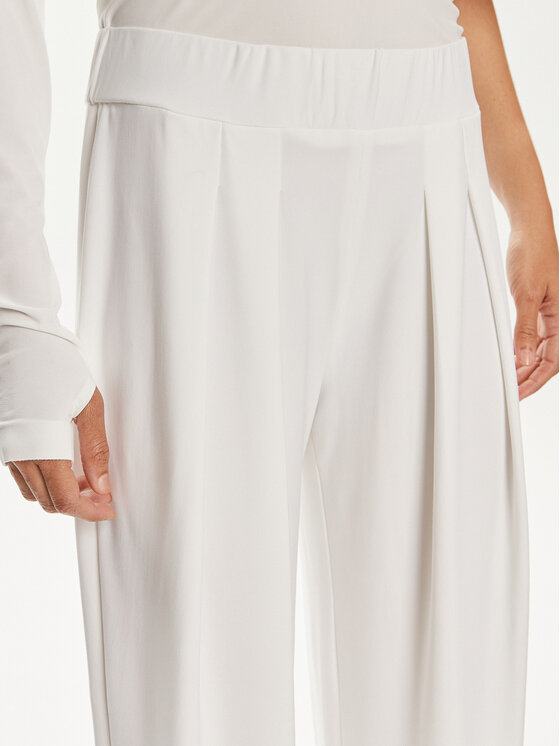 NORMA KAMALI NORMA KAMALI Pantaloni din material ST1247HPC32944 Alb Regular Fit