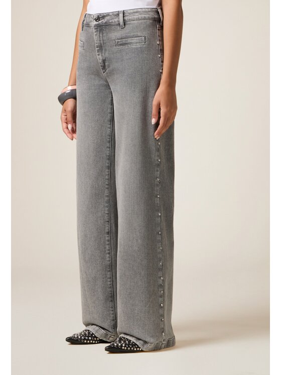 Oltre Oltre Jeans P414R008940N013 Grigio Baggy Fit