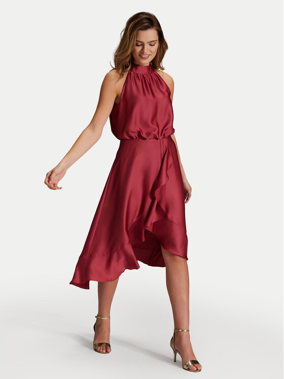 Swing Swing Koktejlové šaty 5AH04500 Červená Regular Fit