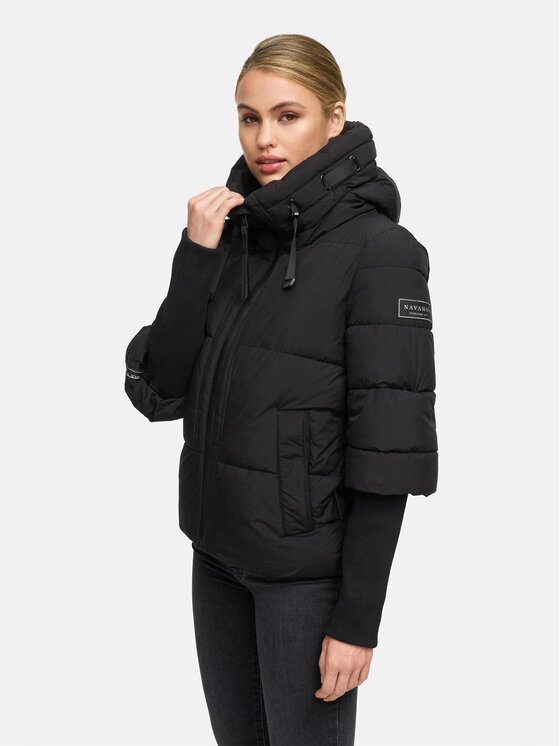 Navahoo Navahoo Kurtka zimowa Lotusherz Czarny Regular Fit