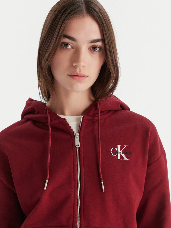 Calvin Klein Jeans Calvin Klein Jeans Mikina Monologo LV047B270G Bordová Regular Fit