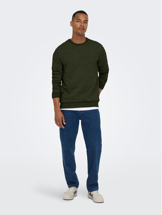 Only & Sons Only & Sons Felpa 22018683 Verde Regular Fit