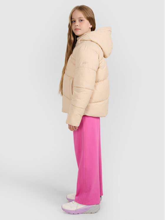 4F 4F Kurtka puchowa OUTERWEAR Beżowy Regular Fit