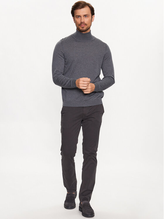 BOSS Boss Текстилни панталони 50470813 Сив Slim Fit